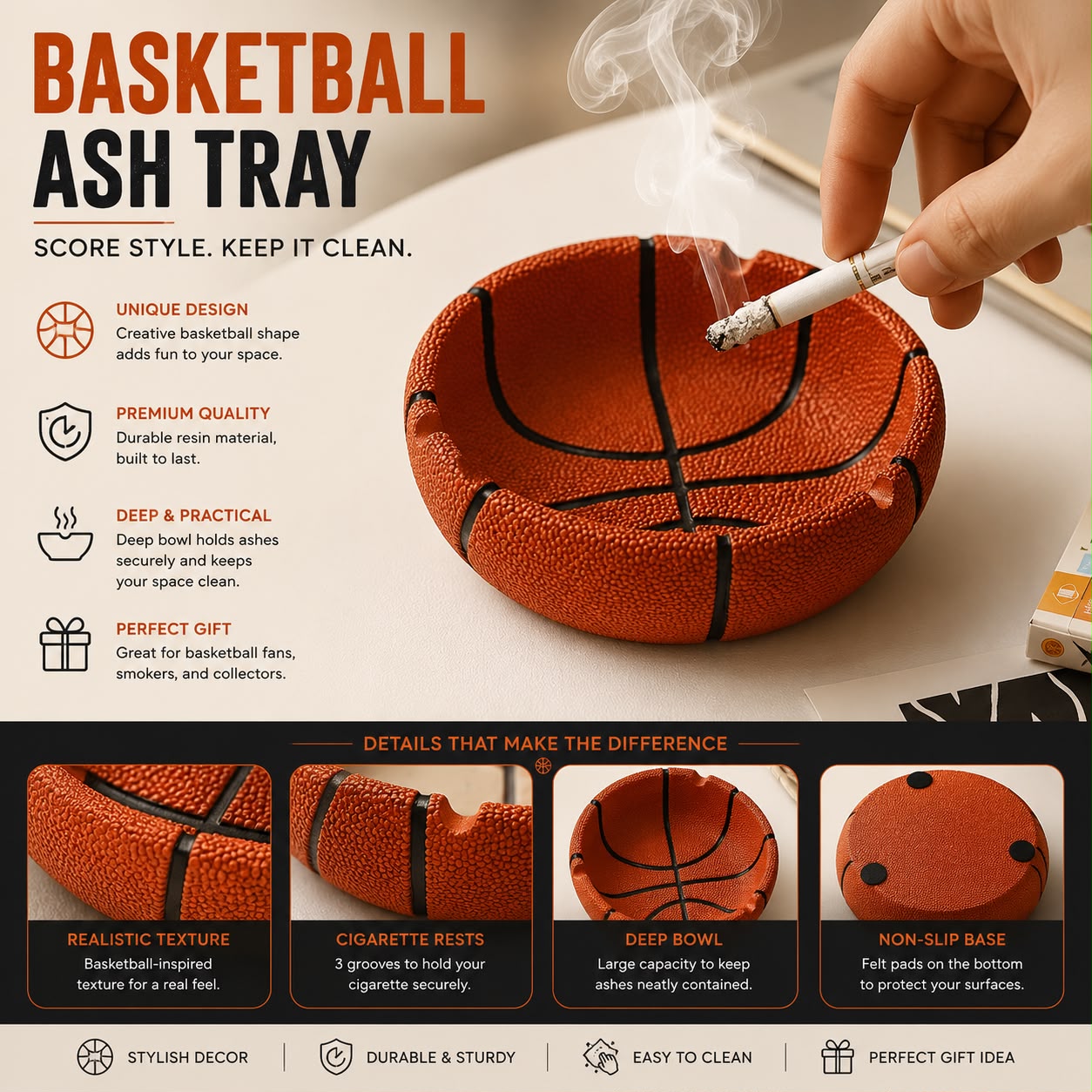 Basketball Ashtray
