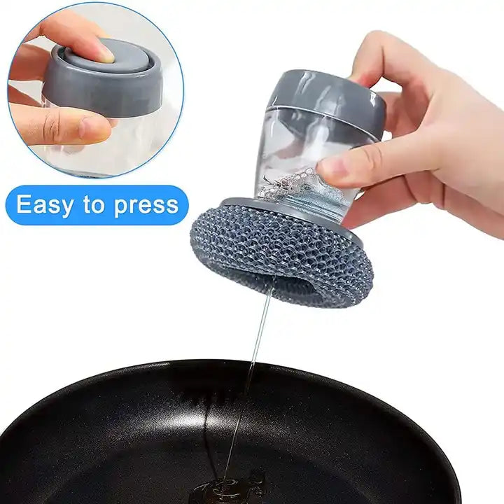 Soap Dispensing Dishwashing Brush Kitchen Cleaning - Medaid International