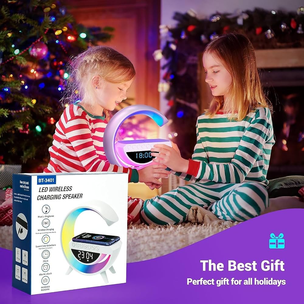 15W Lamp Speaker & Wireless Charger 1500mAh Rechargeable BT3401 - Medaid International