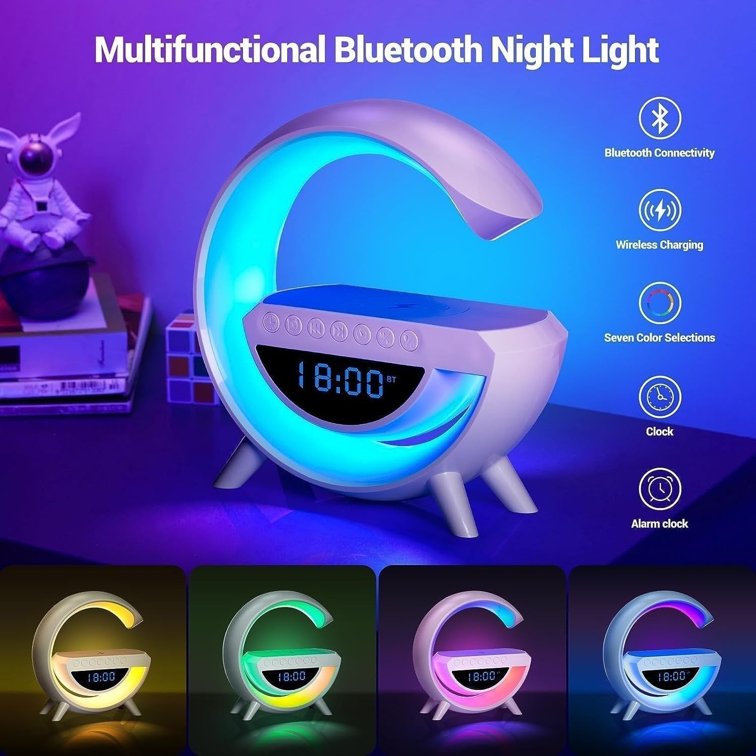 15W Lamp Speaker & Wireless Charger 1500mAh Rechargeable BT3401 - Medaid International