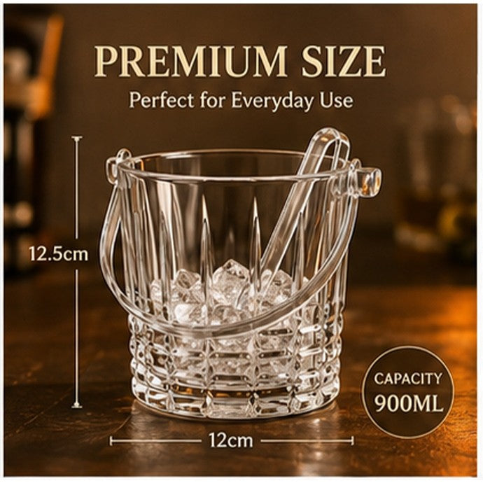 Crystal Ice Box With Tong