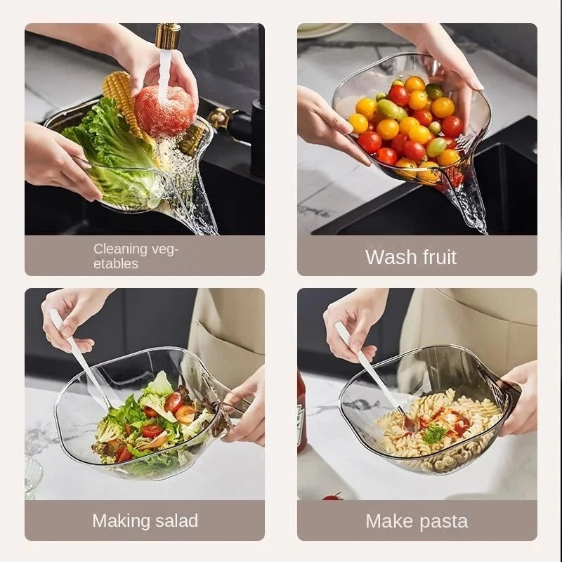 Basket Bowl Multifunctional Vegetable Washing Fruit Dry Wet
Separation Kitchen Tool - Medaid International