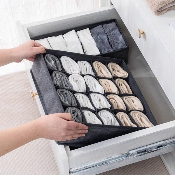 24-Grids Socks & Underwear Drawer Organizer Divider