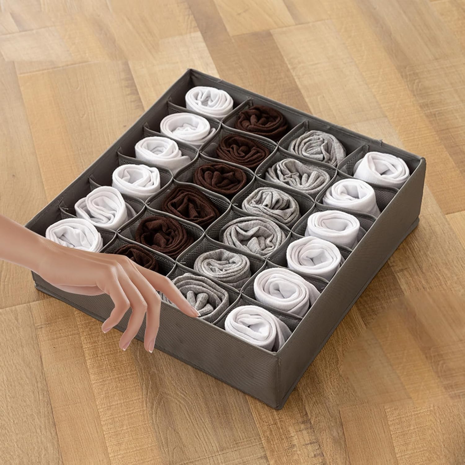 24-Grids Socks & Underwear Drawer Organizer Divider