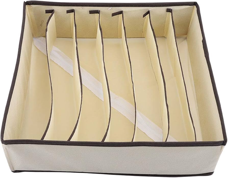 7-Grids Underwear Divider Foldable Storage Box