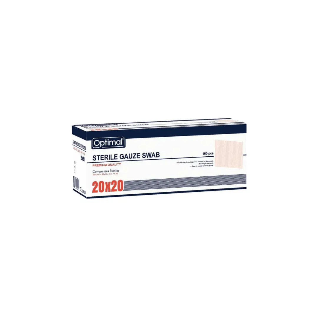 Gauze Size 20x20 Sterile Bandage - Optimal - 100 pack