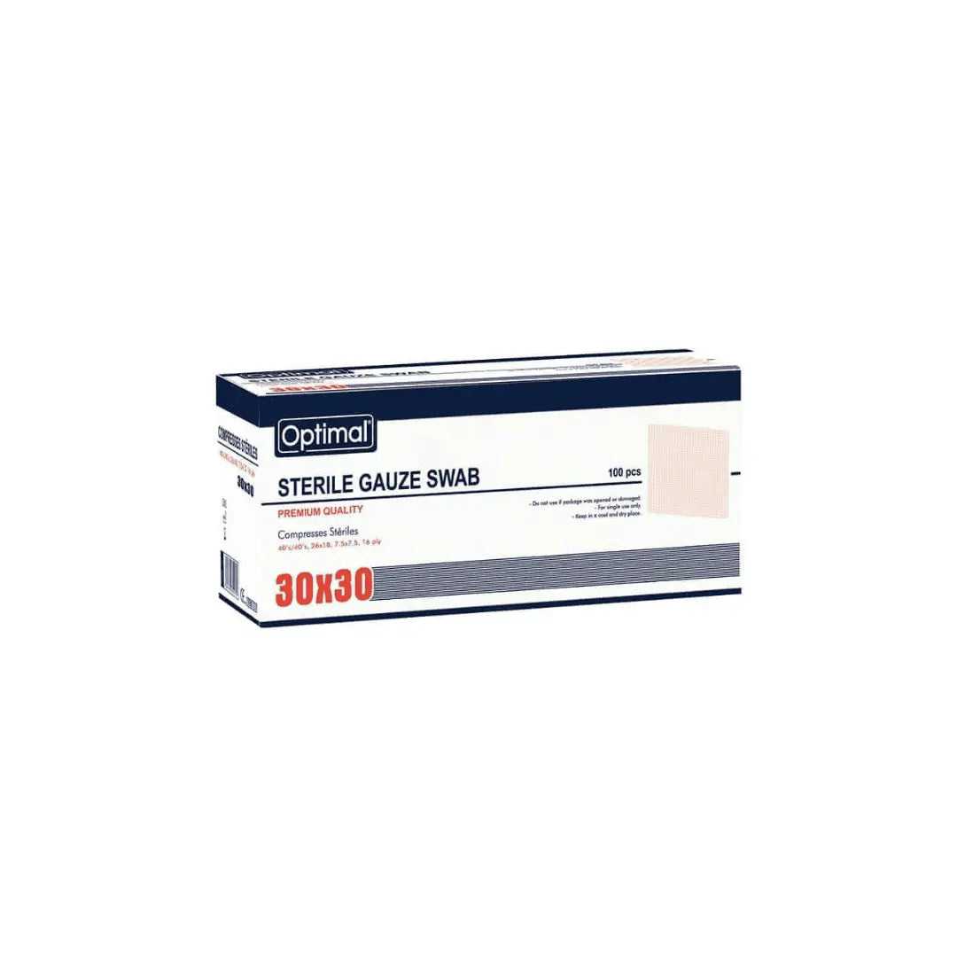 Gauze Size 30x30 Sterile Bandage - Optimal - 100 pack