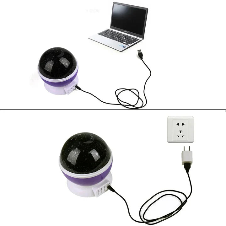 LED Baby Night Light Moon Star Projector 360 Degree Rotation