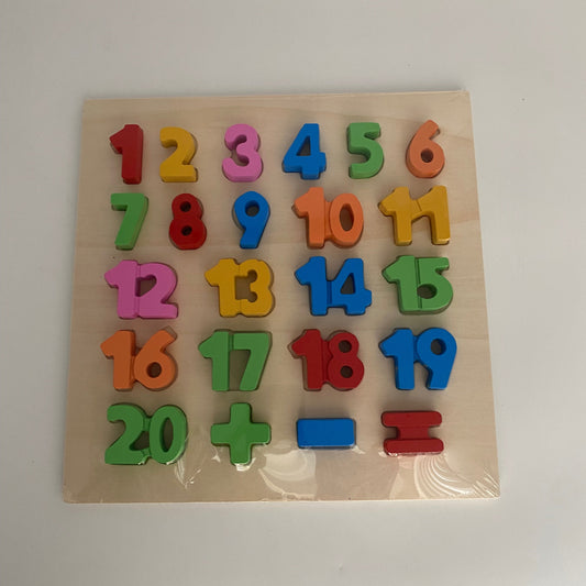 Wooden Multicolor Numbers/Letters Board
