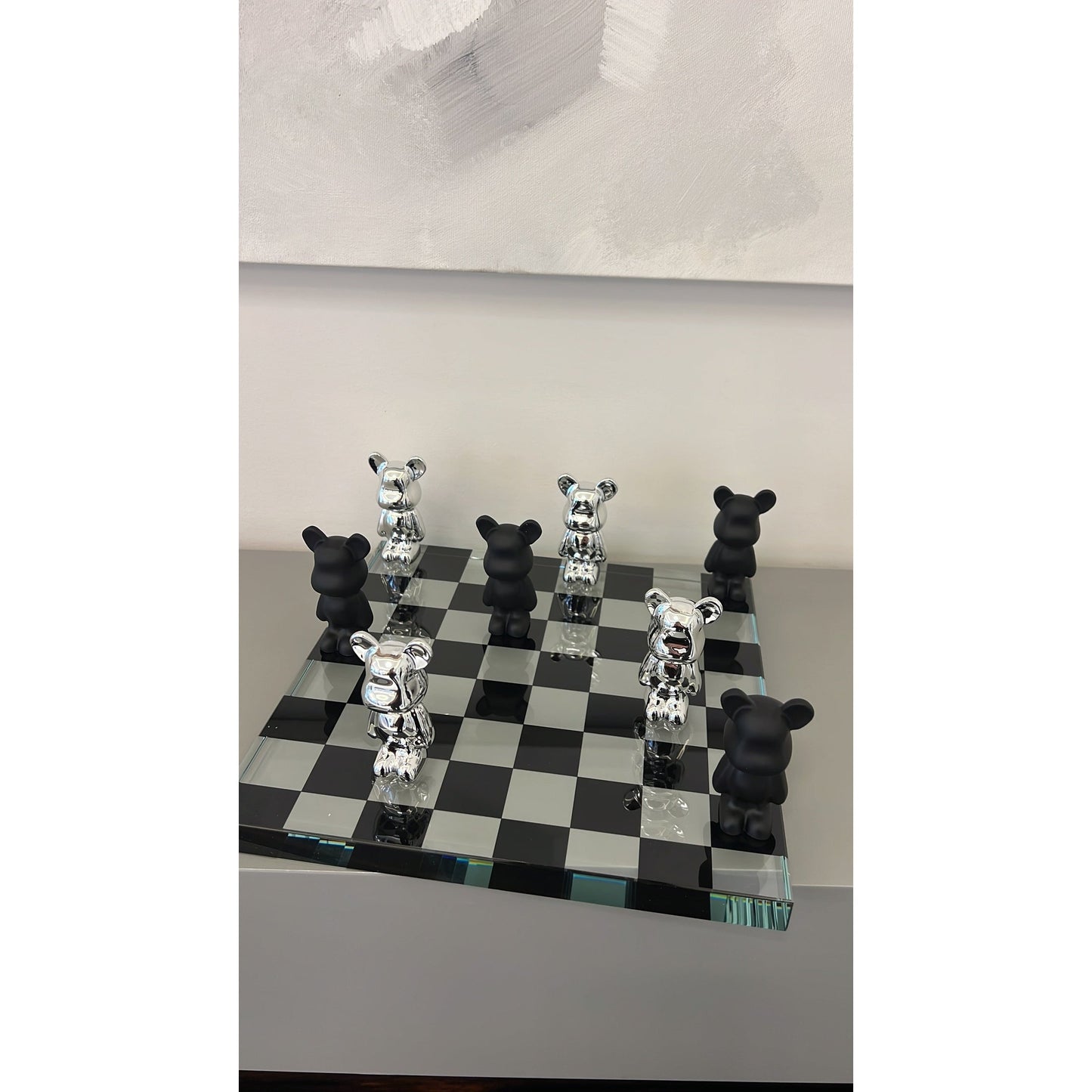 Modern Bear Chess Set