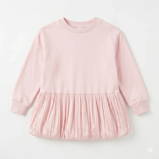 Zara Girl's Light Pink Blouse With Pleated Peplum Hem | Zara in Lebanon