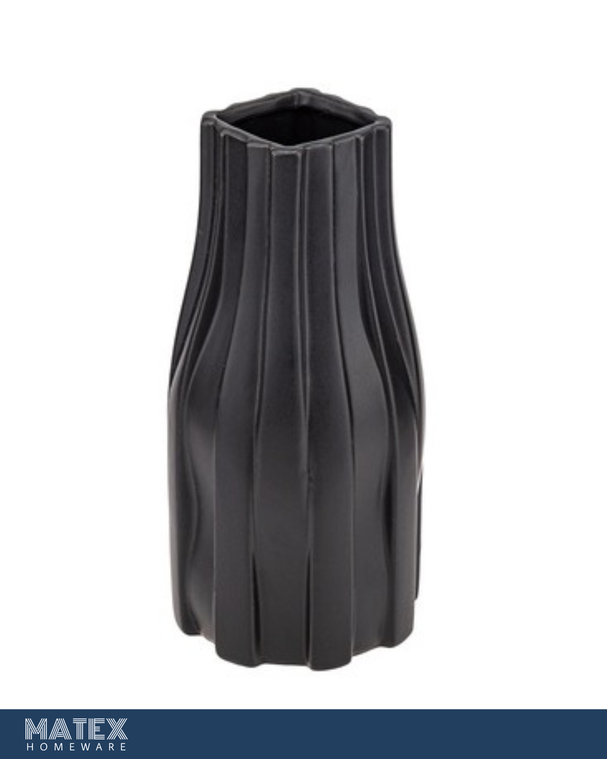 Noir Flow Ceramic Vase