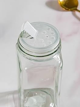 Transparent Seasoning Glass Jar With Bmboo Lid