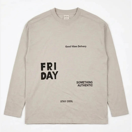 Zara Boy's Beige "Good Vibes Delivery" Long Sleeve Blouse | Zara In Lebanon