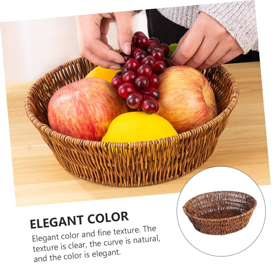 Plastic Round Woven  Storage Basket