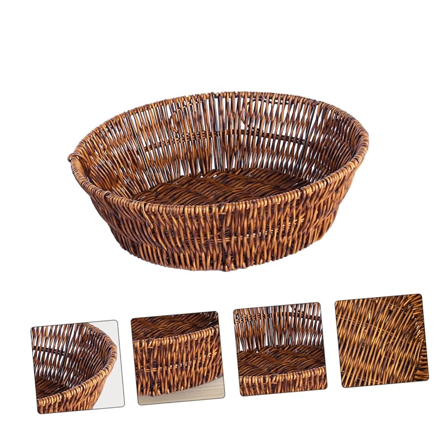 Plastic Round Woven  Storage Basket