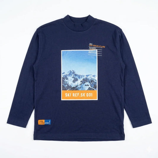 Zara Boy's Navy "Ski Adventure" Graphic Long Sleeve Blouse | Zara In Lebanon