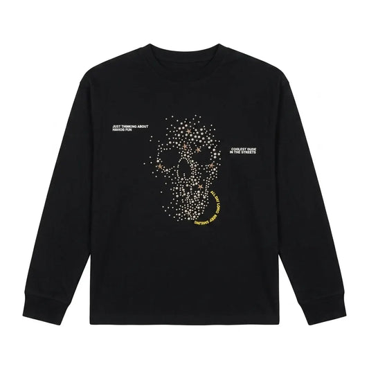 Zara Girl's Black Long Sleeve Blouse With Stud Embellishments | Zara In Lebanon