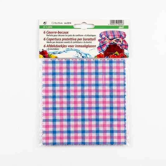 Deti Set Of 6 Jam Jar Fabric Covers For Food Storage | Deti In Lebanon