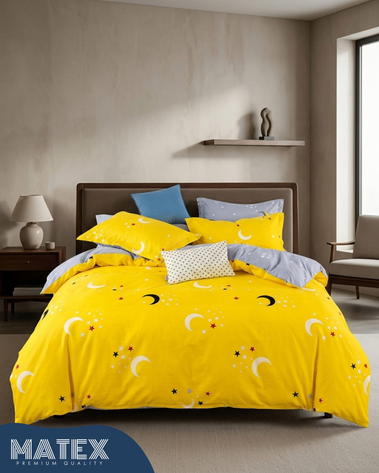 Single size YellowMoon Bed set 130GSM (3pcs)