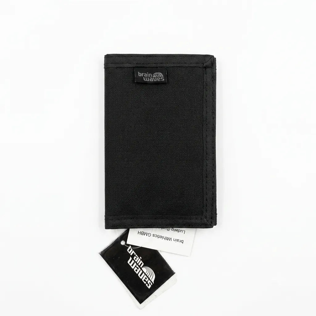 Brain Waves Black Athletics Trifold Canvas Wallet | Brain Waves In Lebanon