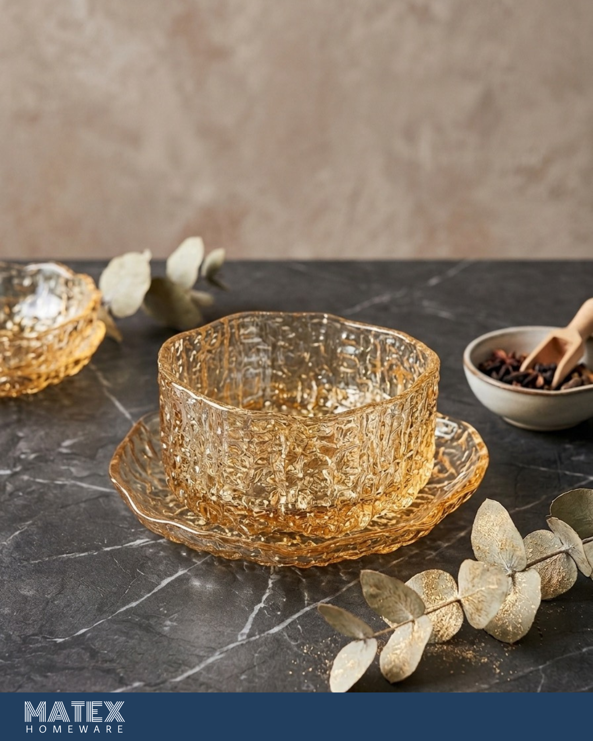 Opaline Glow Bowl & Saucer Set