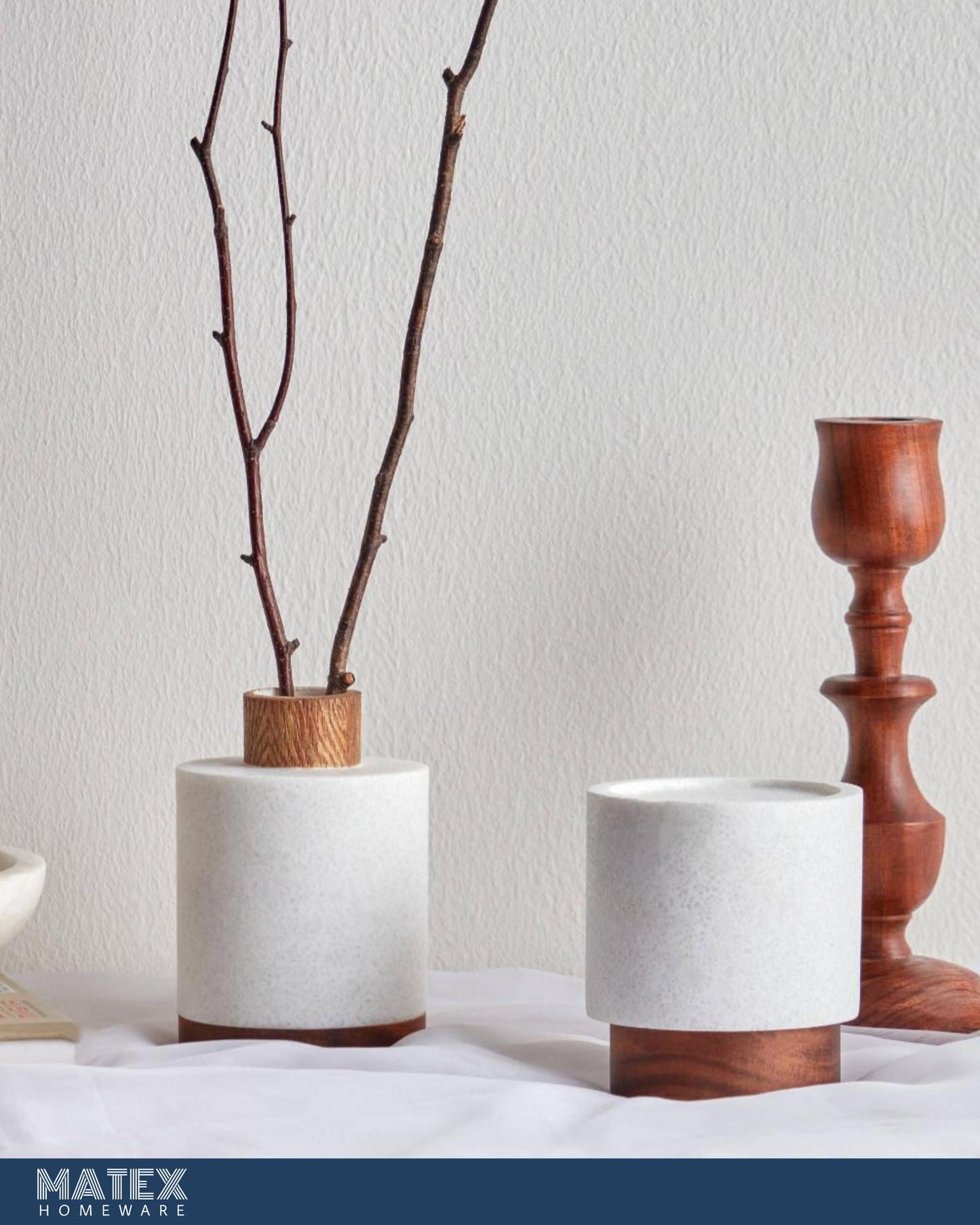 Wooden Vase - 17 cm