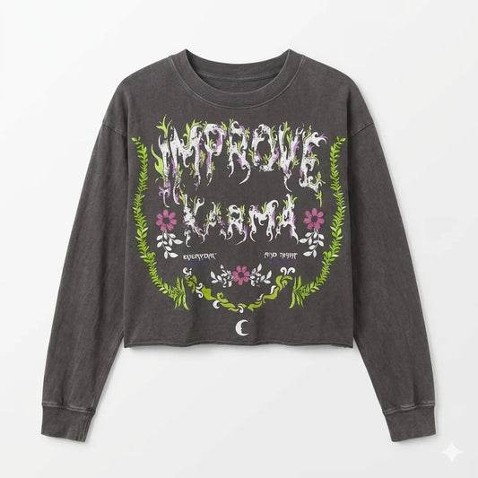 Zara Girl's Dark Grey All Over Floral Print Long Sleeve Blouse | Zara In Lebanon