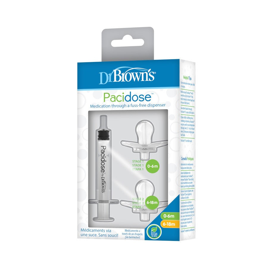 DrBrown's - PaciDose Liquid Medicine - Pacifier With Syringe - 0-6m & 6-18m - 2 pack