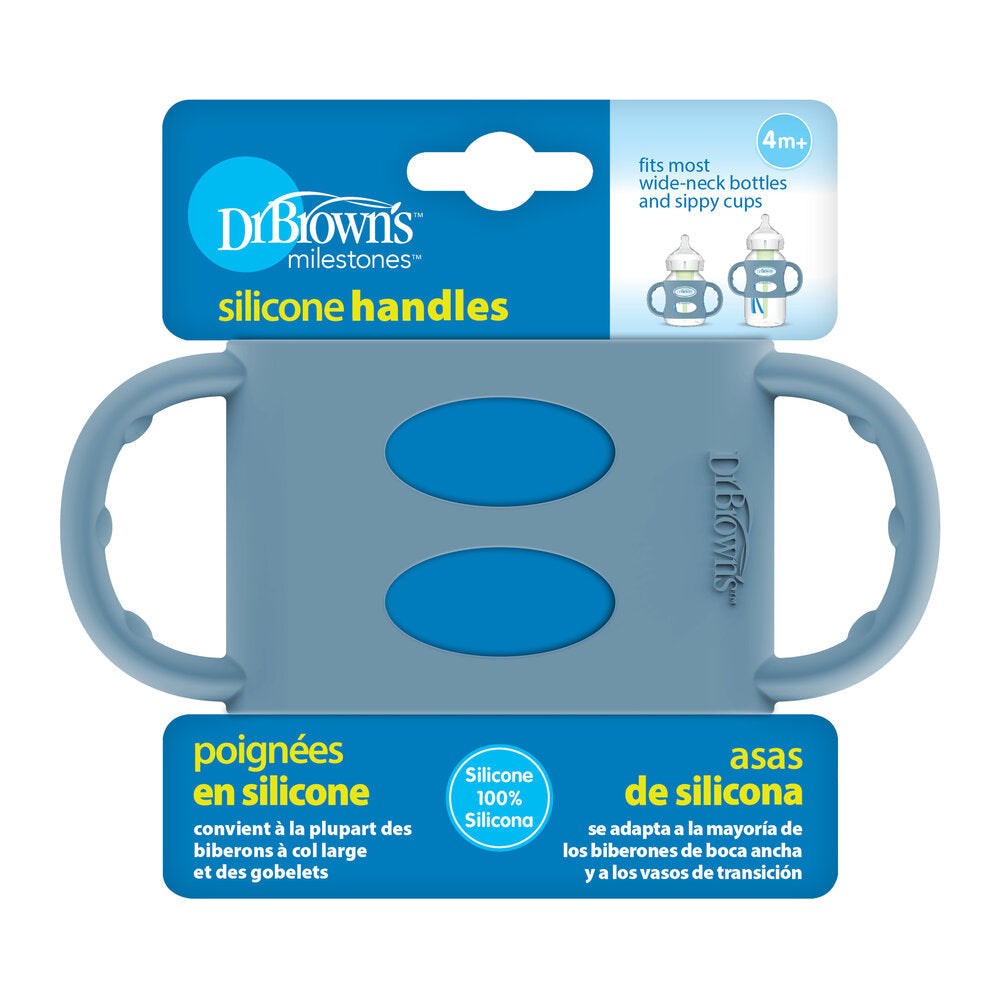 DrBrown's - Wide Neck Silicone Handles - Blue