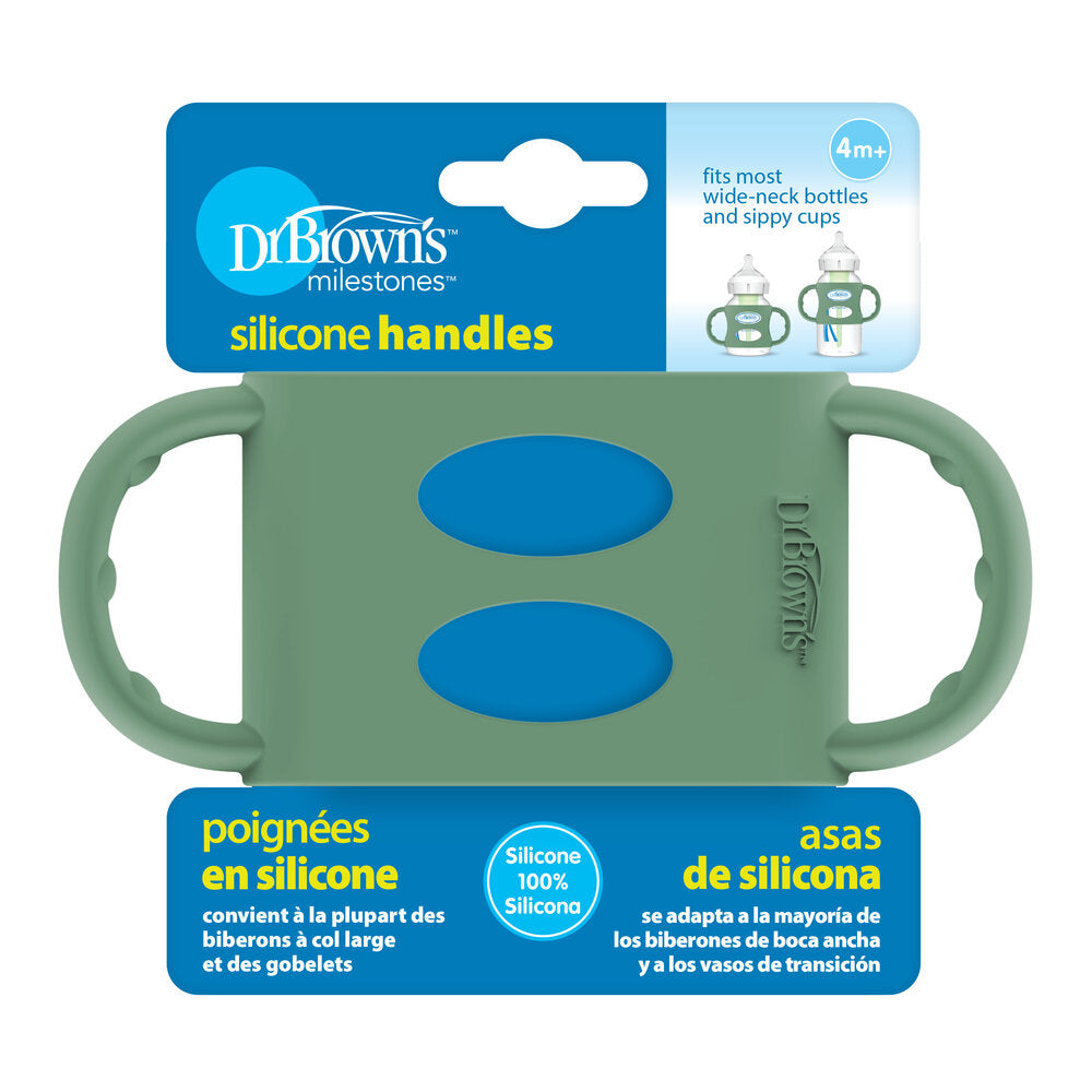 DrBrown's - Wide Neck Silicone Handles - Green