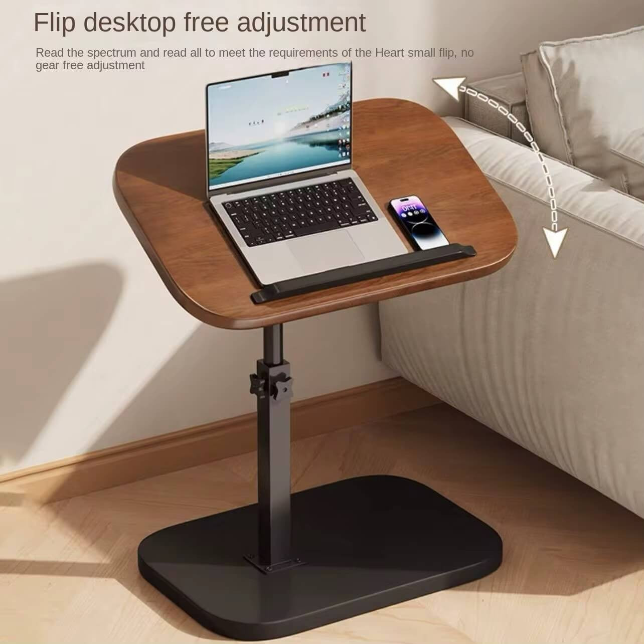 Adjustable C-Shaped Side Table