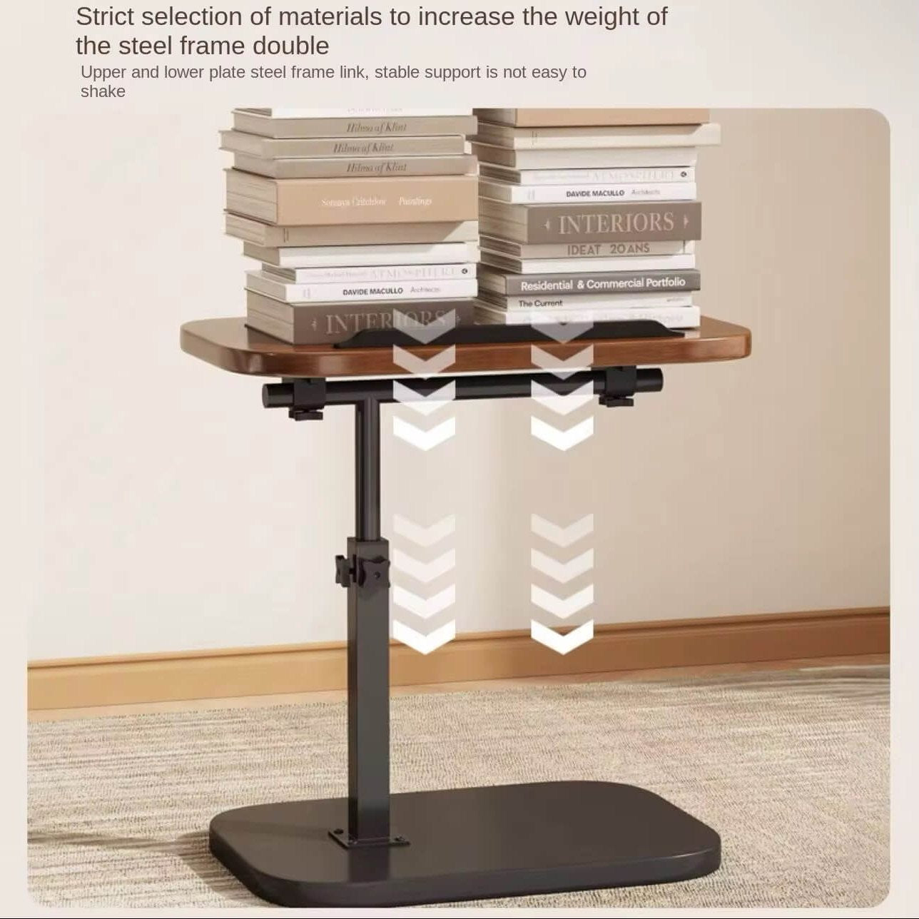 Adjustable C-Shaped Side Table