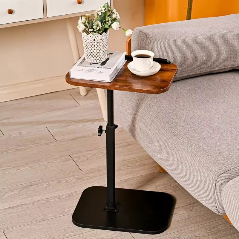Adjustable C-Shaped Side Table