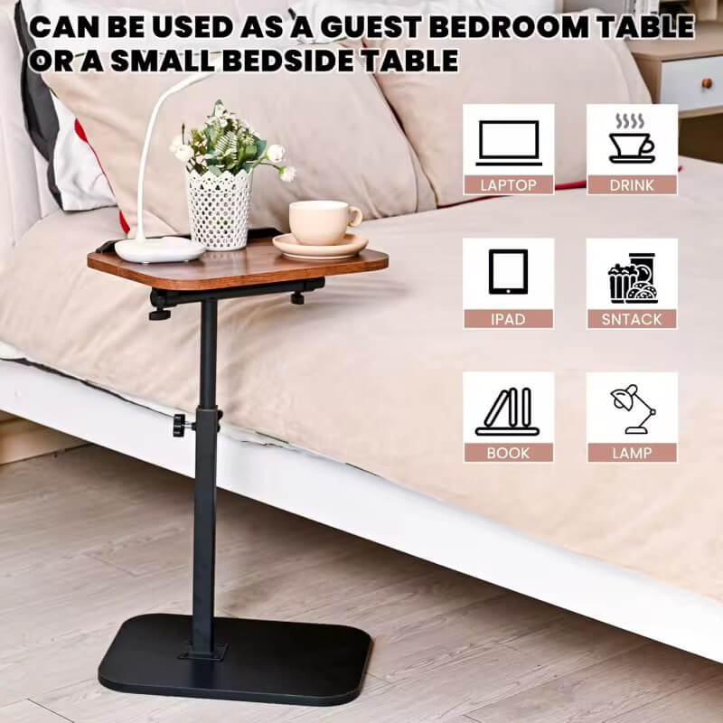 Adjustable C-Shaped Side Table