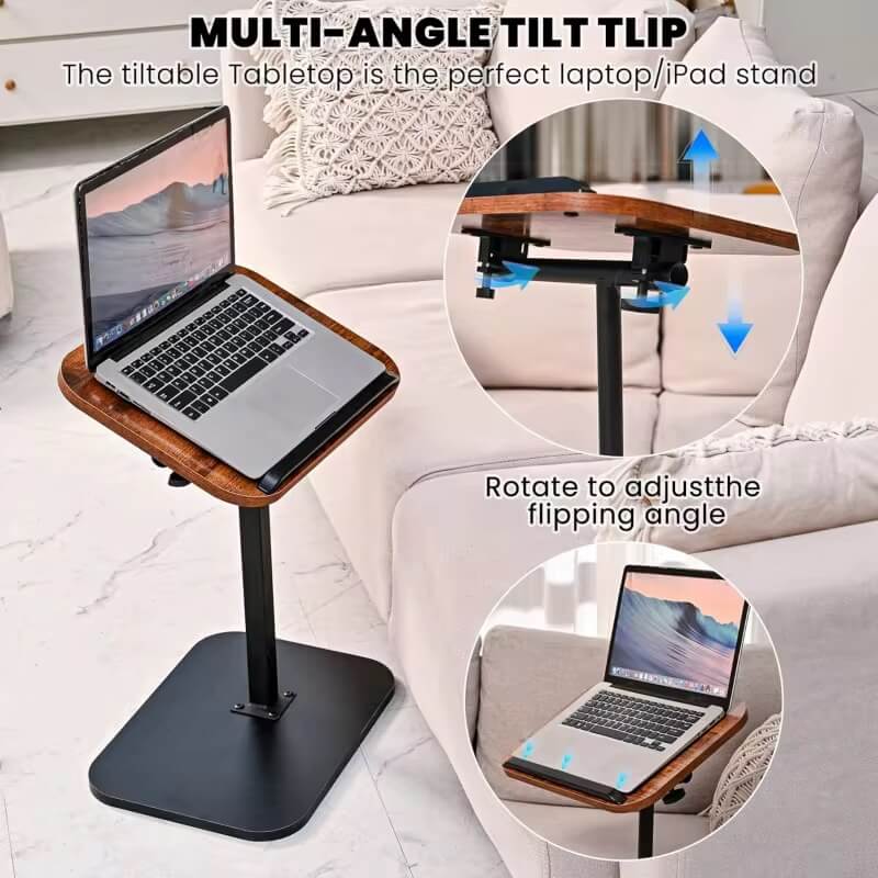 Adjustable C-Shaped Side Table