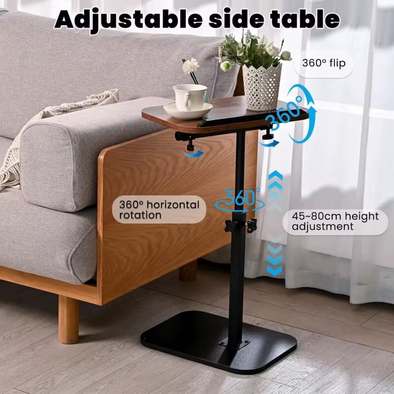 Adjustable C-Shaped Side Table