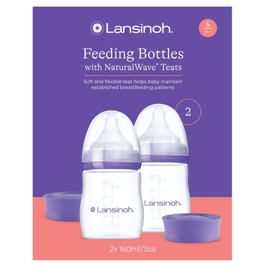 Lansinoh Feeding Bottles Set 160ml- Pack of 2(1m+)