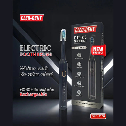 Cleo-Dent Electric Toothbrush – 5 Modes 30,000 Vibrations/Min