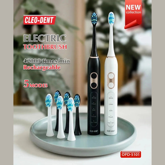 Cleo-Dent Electric Toothbrush – 5 Modes 42,000 Vibrations/Min