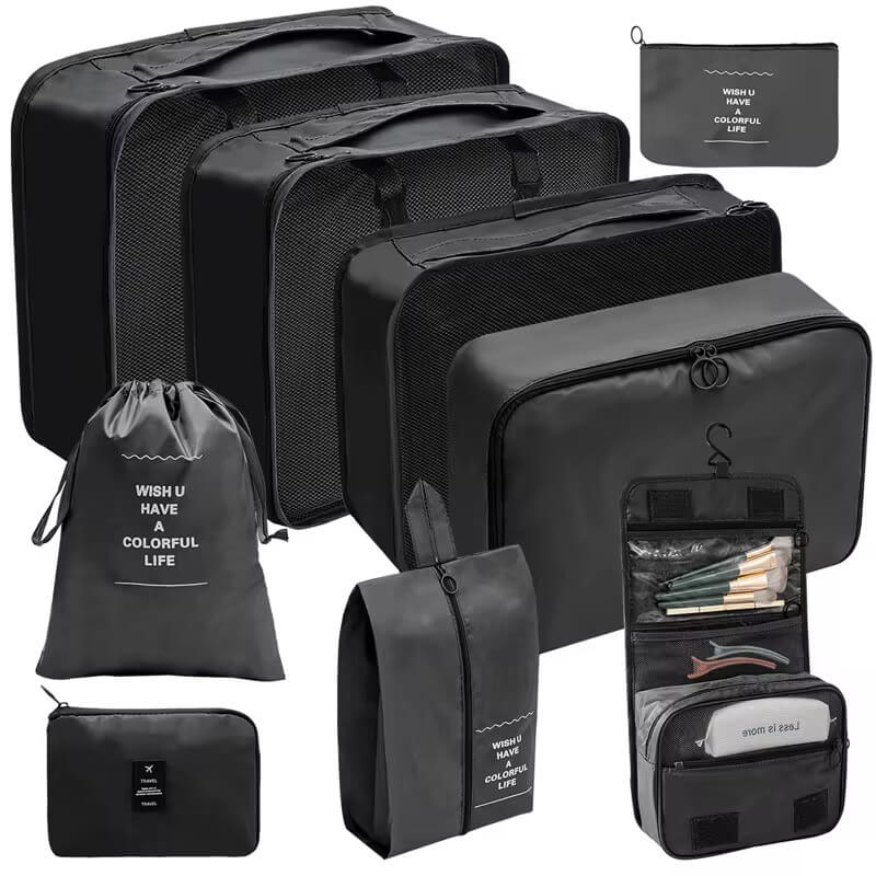 9 Piece Travel Packing Cubes Luggage Organizer - Medaid International