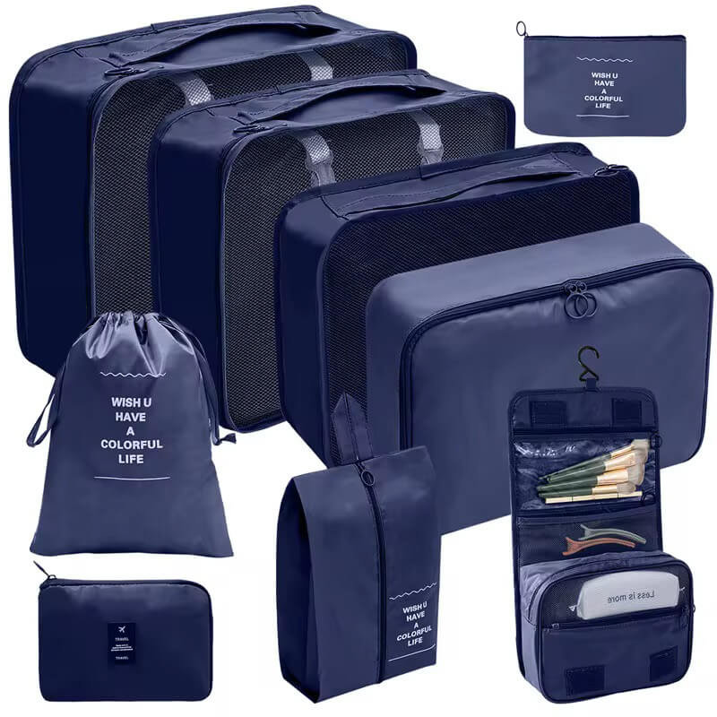 9 Piece Travel Packing Cubes Luggage Organizer - Medaid International