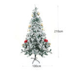 210 CM, Artificial Christmas Snow-Covered Tree - Medaid International