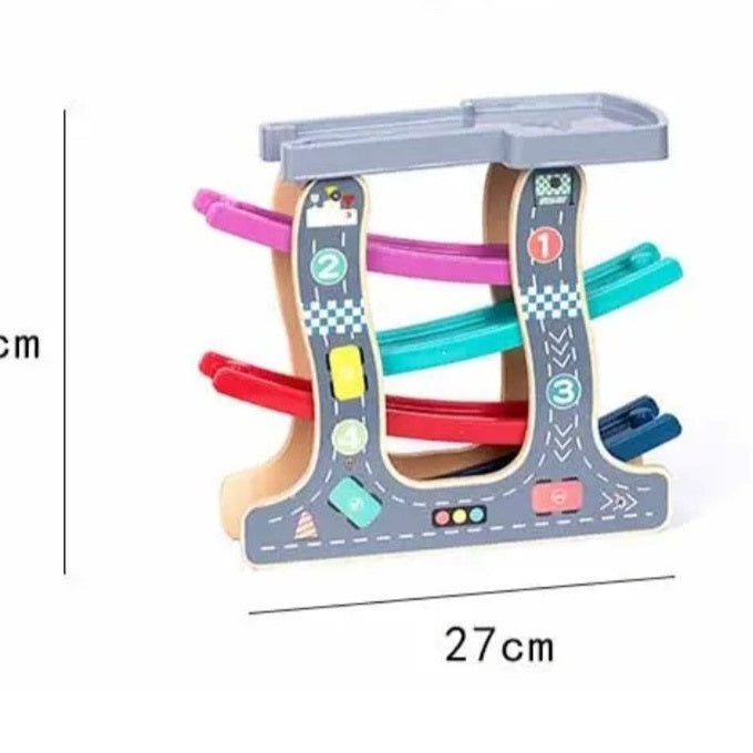 Tumama Kids - Wooden Race Track Ramp - 4 layers