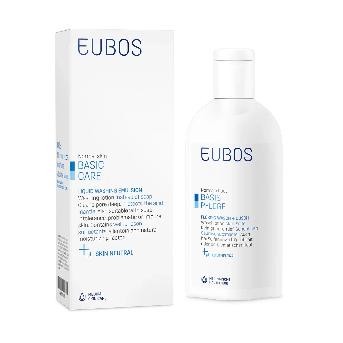 Eubos Liquid Washing Emulsion Blue - Face & Body Cleanser