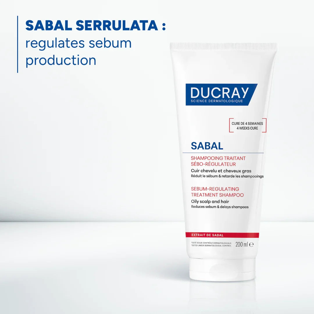 DUCRAY Sabal Sebum-Regulating Treatment Shampoo For Oily Hair 200ML