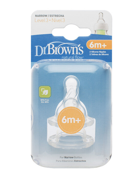 DrBrown's - Narrow Level 3 Nipples 6m+ , 2 pack