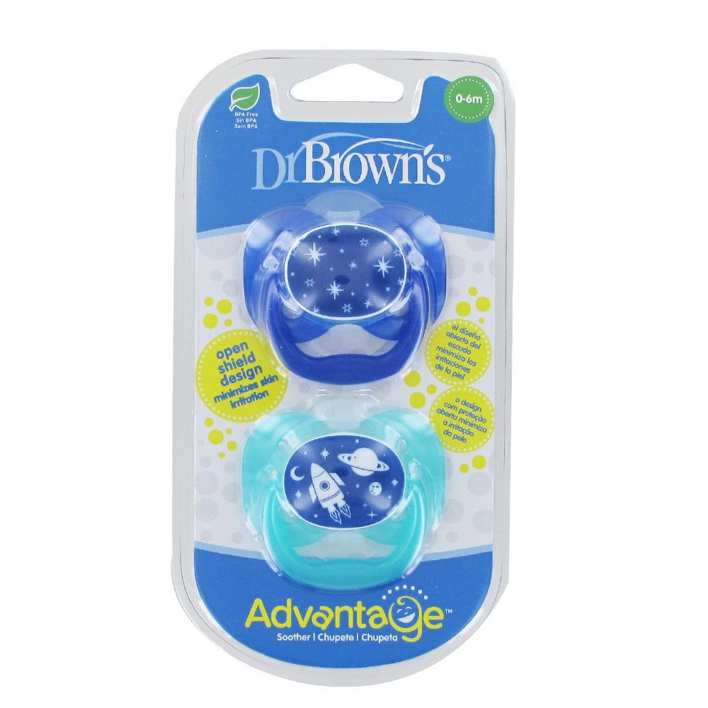 DrBrown's - Advantage Soother - Stage 1 (0-6m) - 2pack - Blue