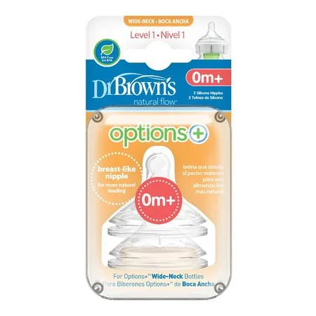 DrBrown's - Level 1 Nipples 0m+ , 2 Pack