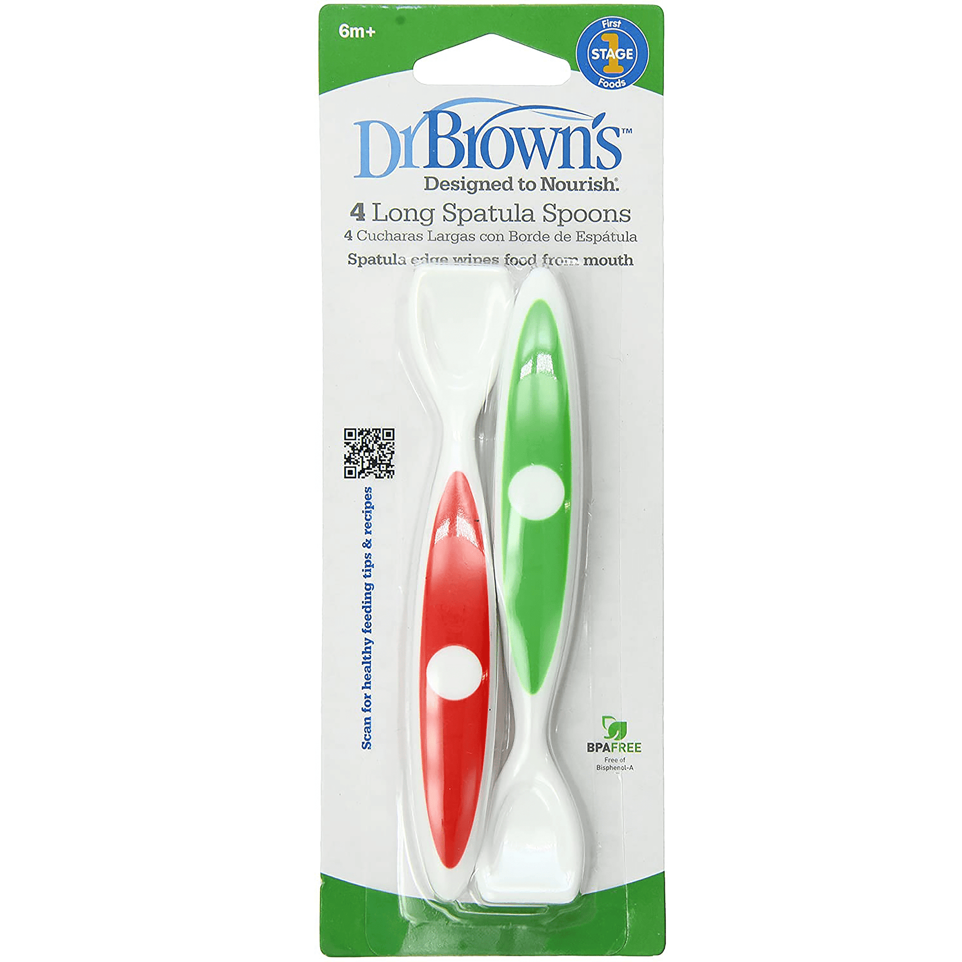 DrBrown's - Long Spatula Spoons - (6m+) - 4 Pack